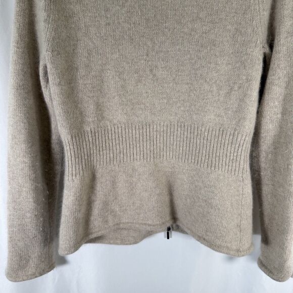 Kenar Sweater Cardigan Women's Medium Cream Rabbit Hair Lambs Wool Collared - Picture 11 of 13